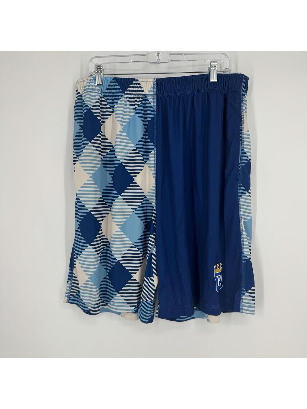 Loudmouth shorts mens XXL 2x blue KC royals MLB baseball basketball shiny sport